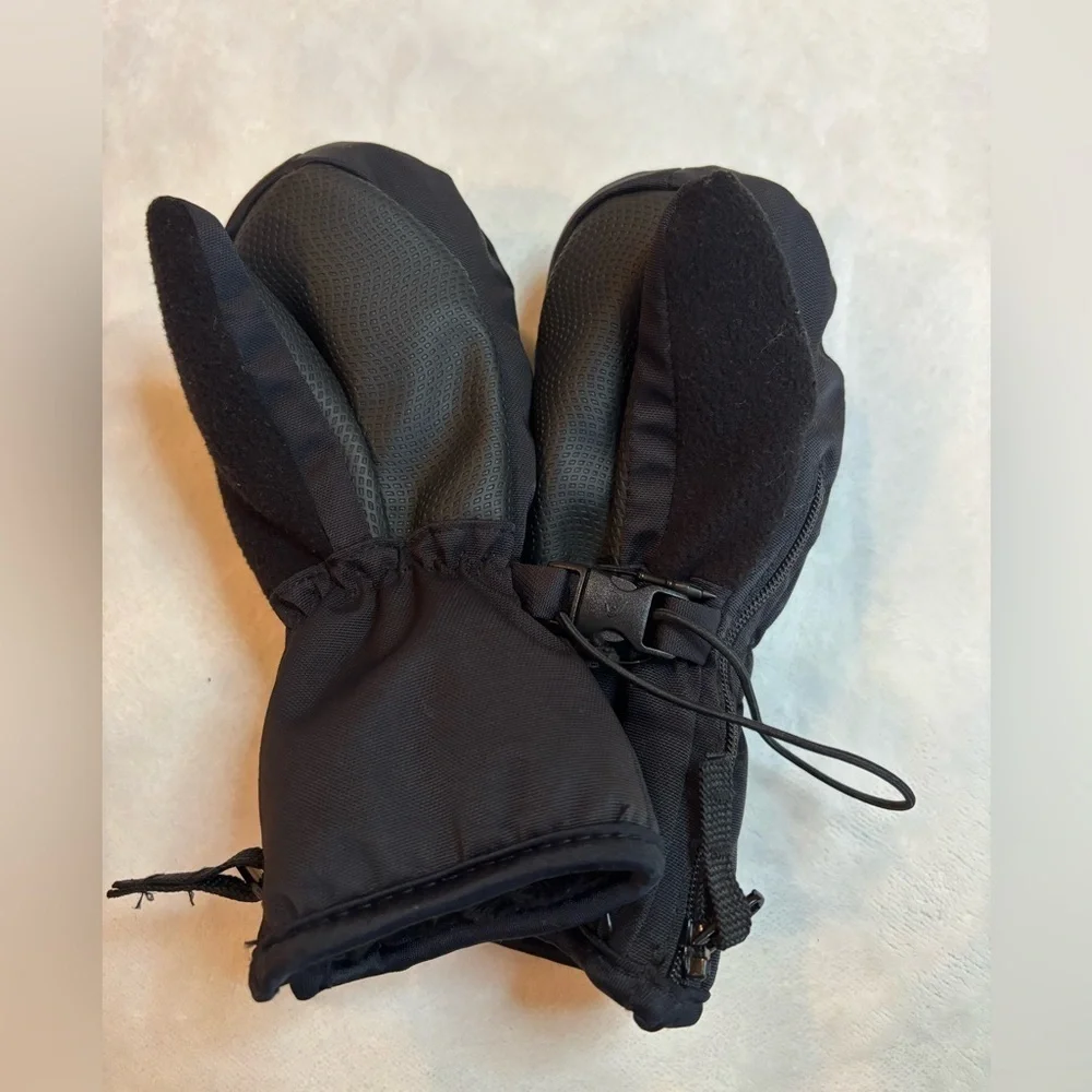 New Head Mittens Kids Gloves Black Snow Ski Size XXS 1-2T